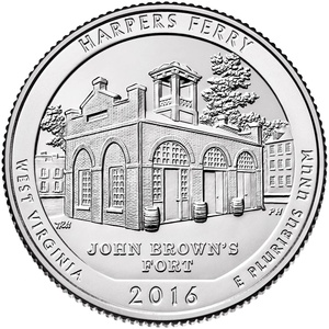 2016 Quarter - P - Harpers Ferry reverse
